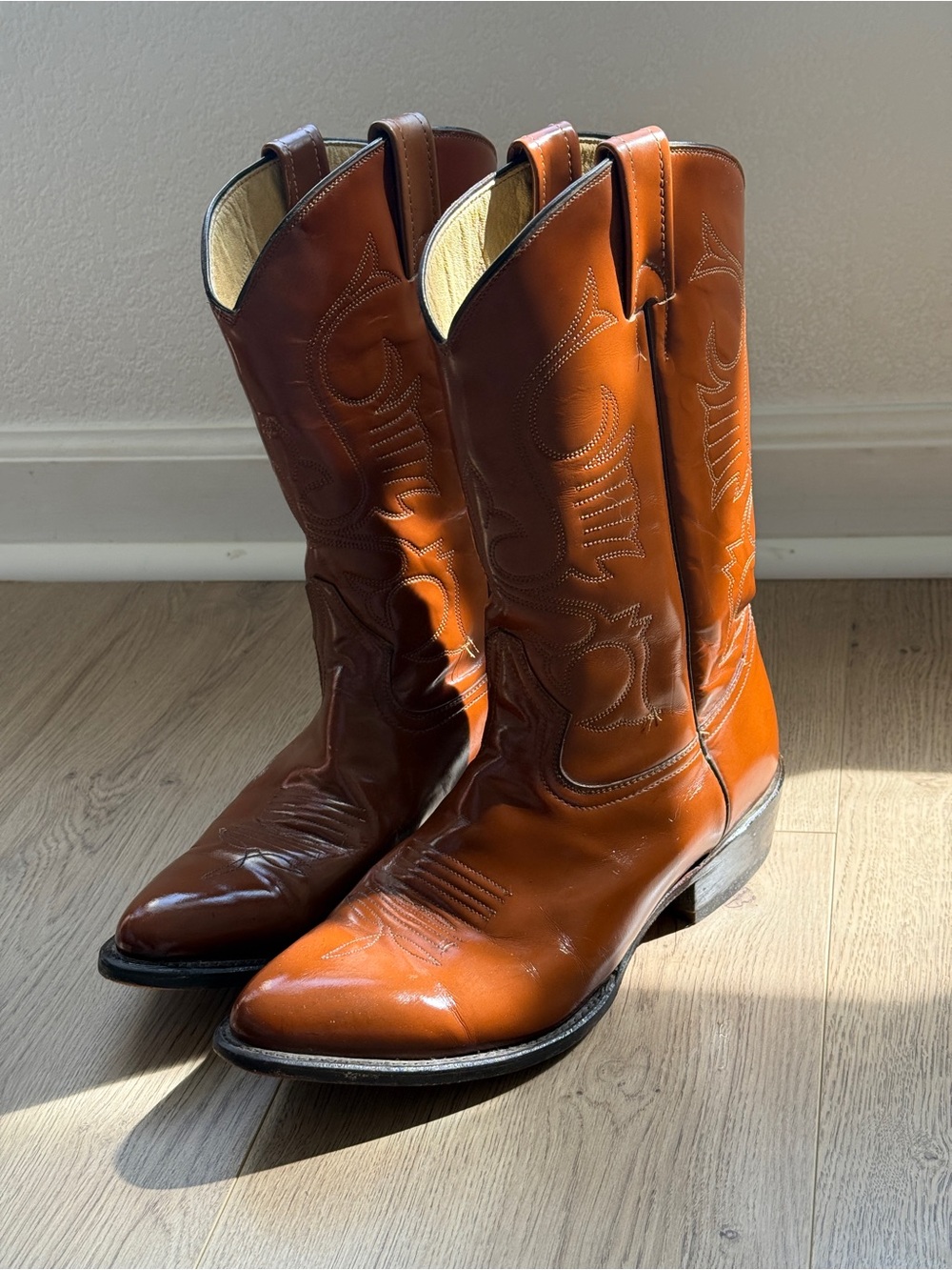 Vintage Mexaboot leather western cowboy boots size Mex 27.5 US women’s 10.5